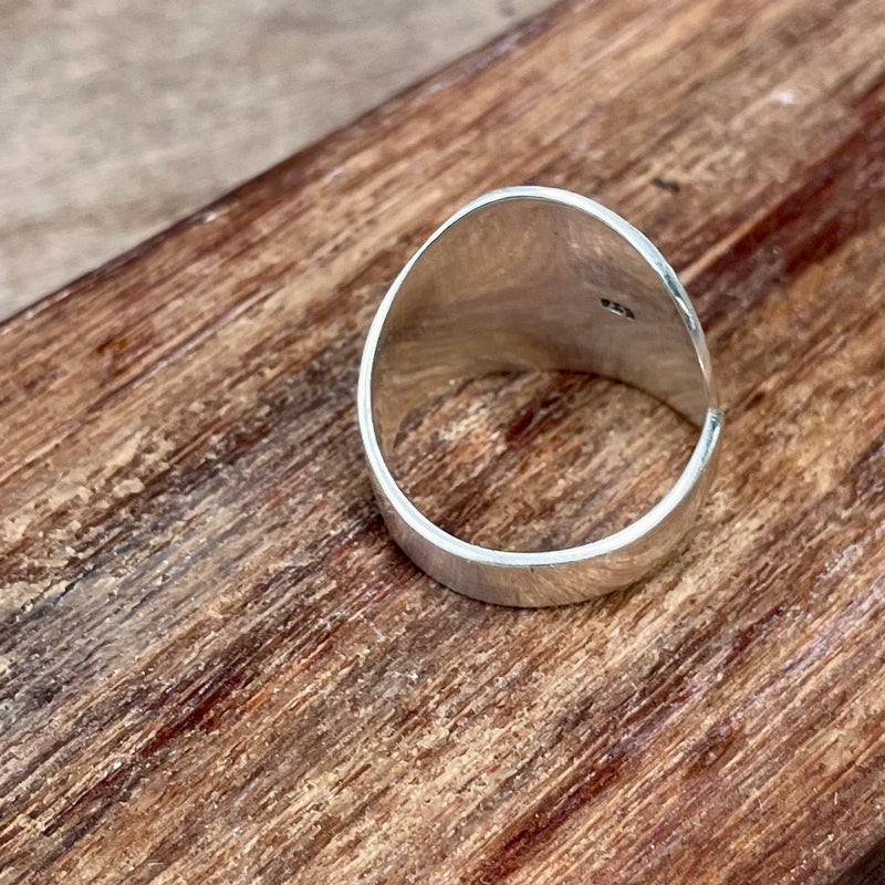 Sterling Silver Adjustable Ring - Molten