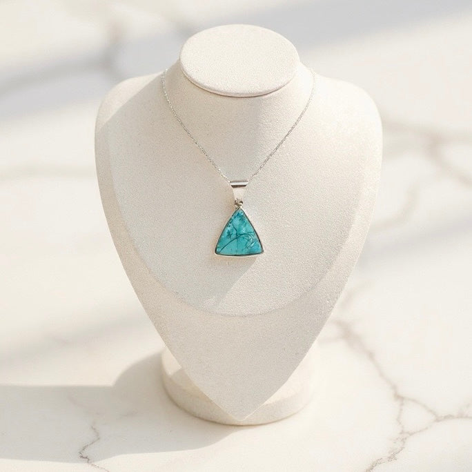 Selene Turquoise Sterling Silver Necklace
