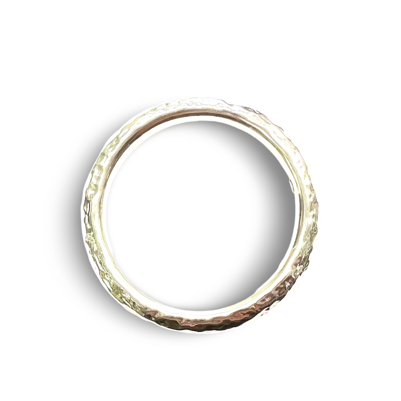Hammered Simplicity Sterling Silver Bangle - 10mm