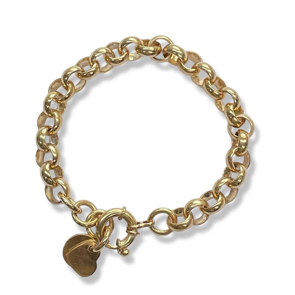 18k Gold Plated Solid Sterling Silver Belcher Bracelet