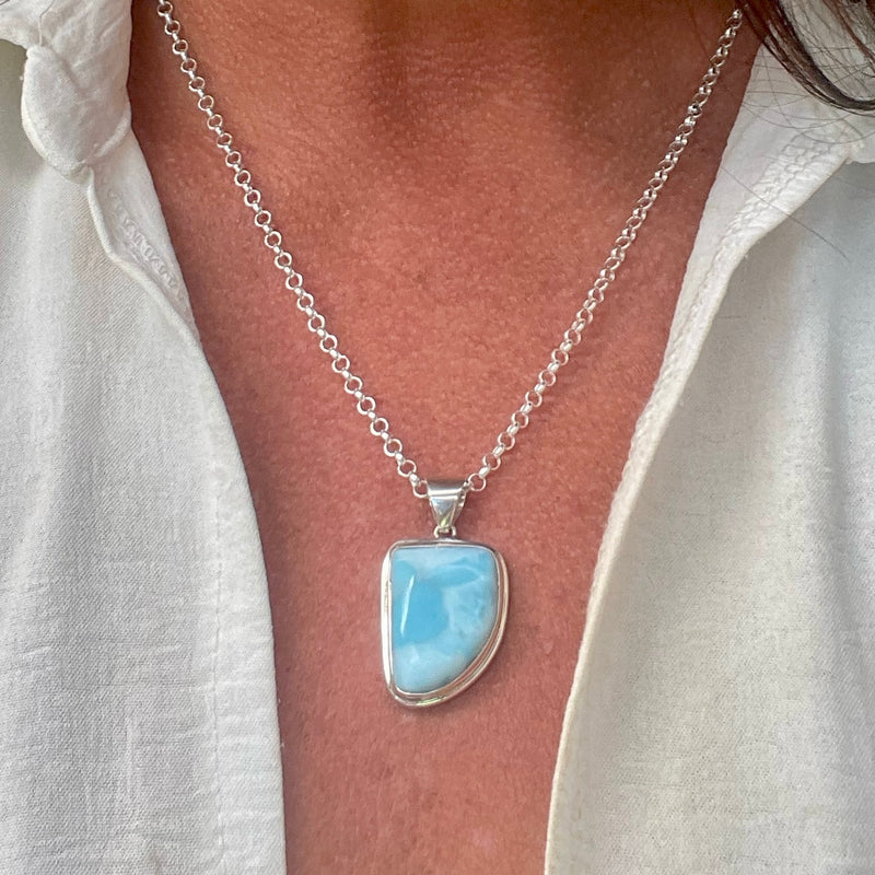 Ocean Tide Larimar Necklace