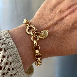 18k Gold Plated Solid Sterling Silver Belcher Bracelet