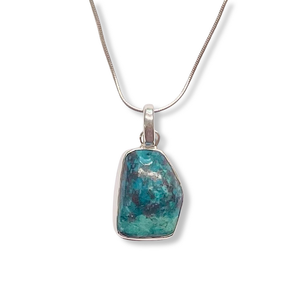 Santa Fe Turquoise Sterling Silver Necklace - Organic