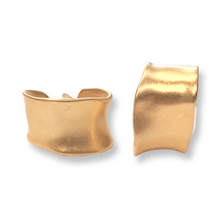 14k Gold Vermeil Organic Stud Huggies