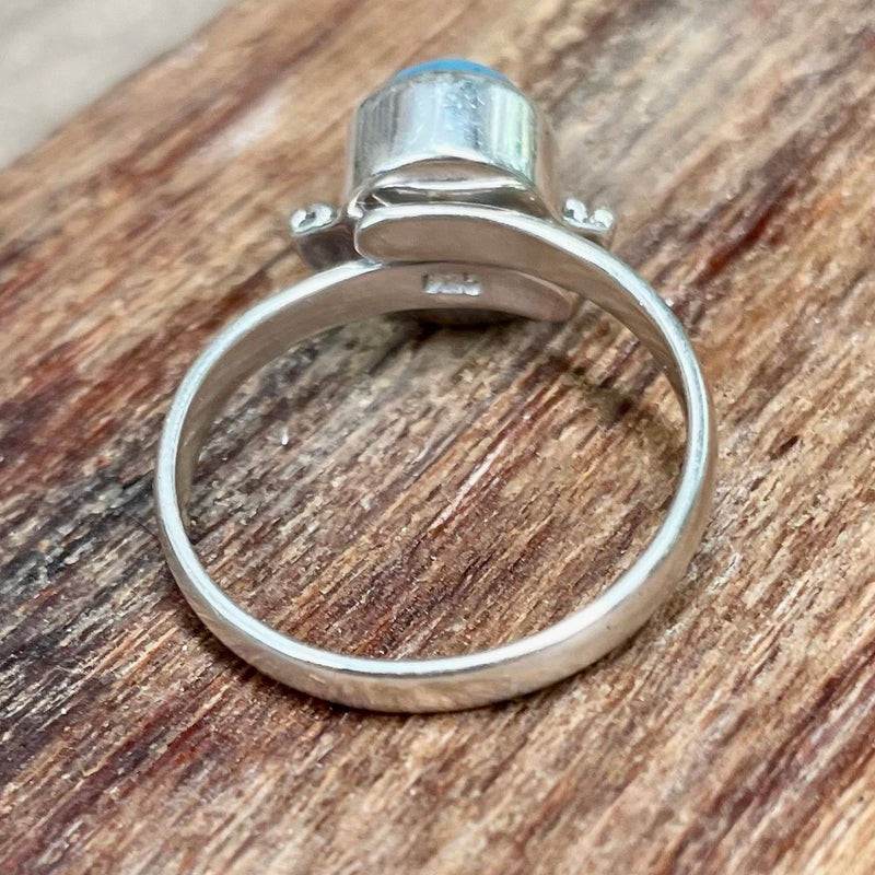 Adjustable Sterling Silver Ring - Larimar