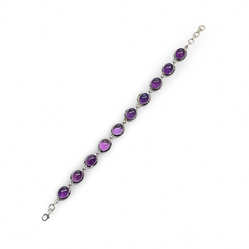 Amethyst Sterling Silver Bracelet