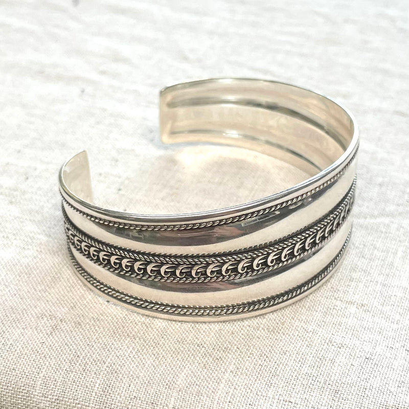 Reflections Detailed Sterling Silver Cuff