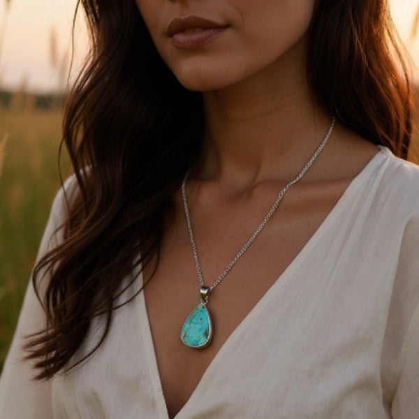 Stella Turquoise Sterling Silver Necklace