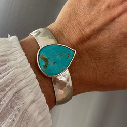 Astrea Sterling Silver Cuff - Turquoise