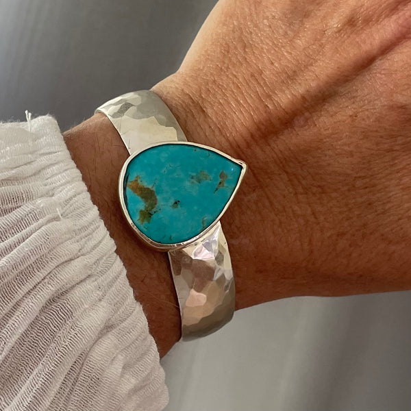 Astrea Sterling Silver Cuff - Turquoise