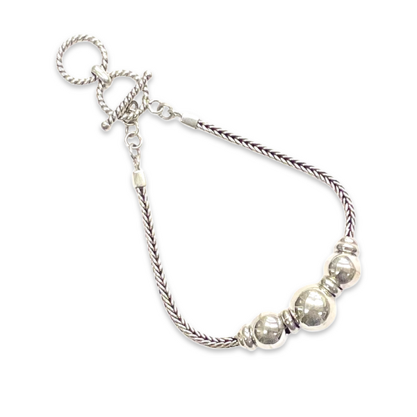 Sterling Silver Braided Chain Bracelet - Reflections