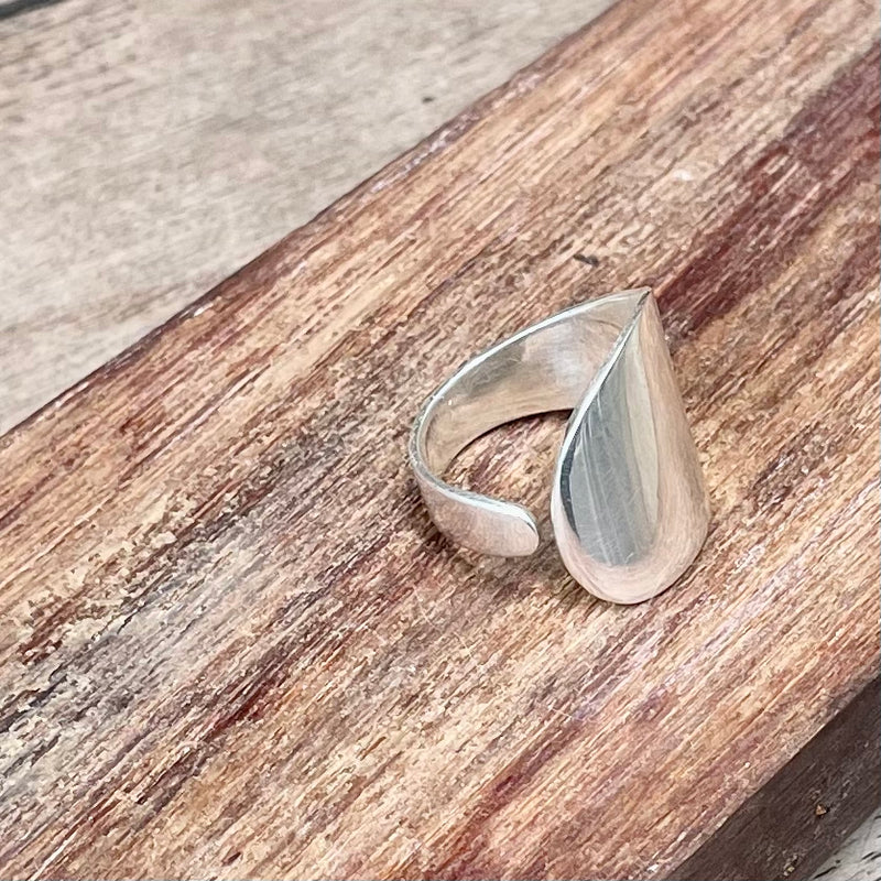 Sterling Silver Adjustable Ring - Molten