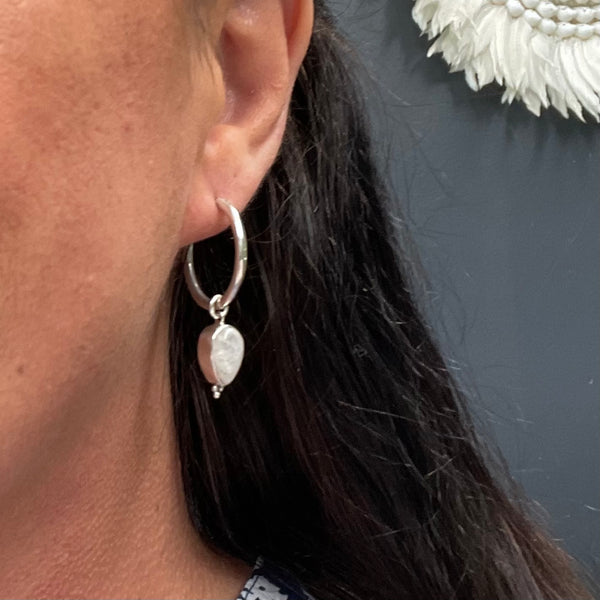 Drops of the Ocean Earrings- Moonstone