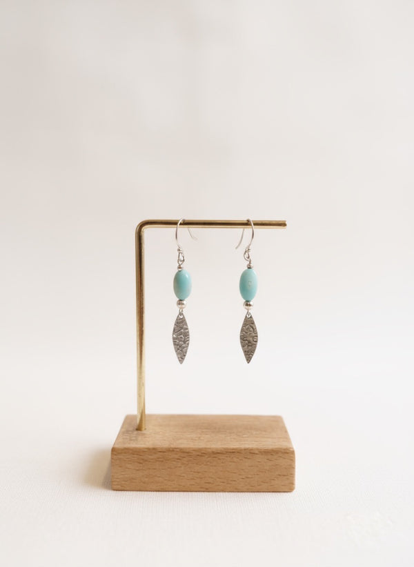 Alya Sterling Silver Earrings - Amazonite