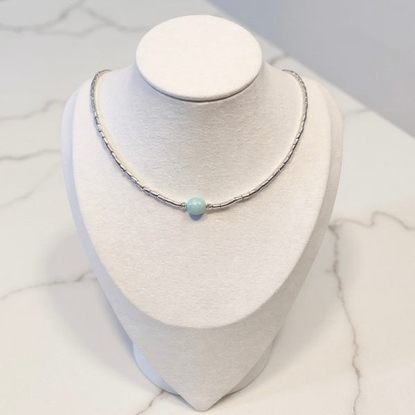 Asha Necklace- Larimar