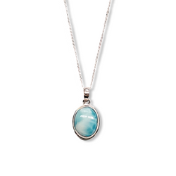 Step-Bezel Necklace - Larimar