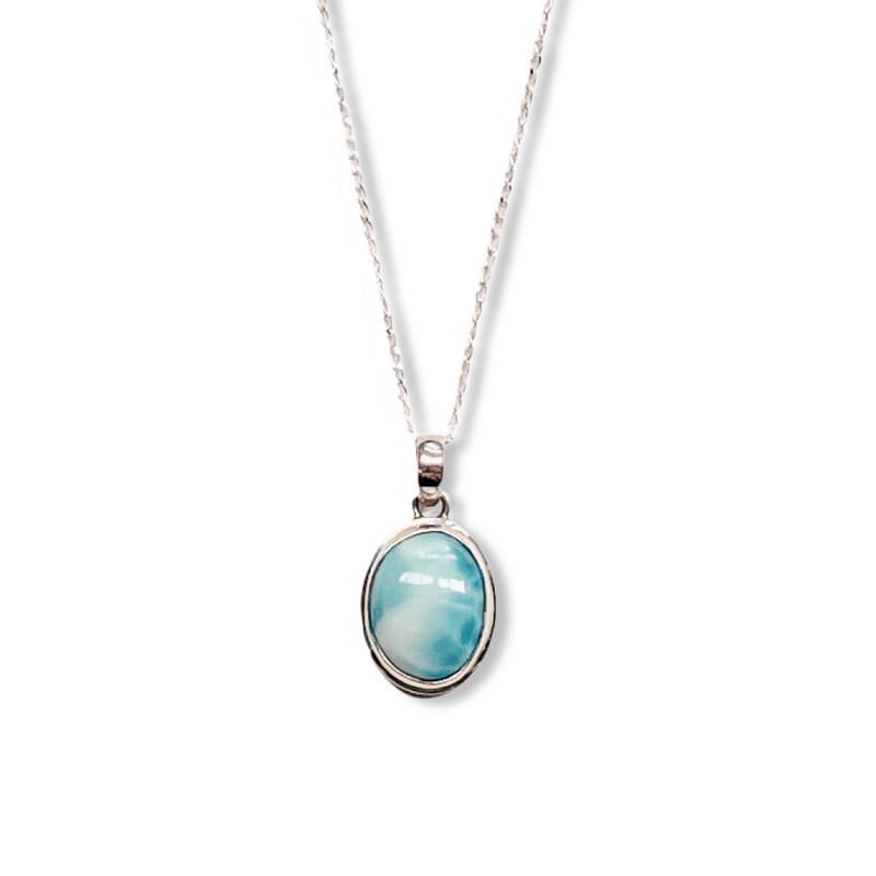 Step-Bezel Necklace - Larimar