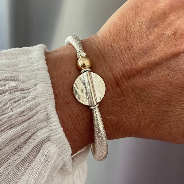 Lyra Silver + Gold Bracelet -
