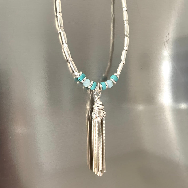 Hill Tribe Silver Necklace - Tassel