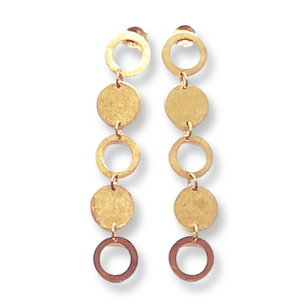 Statement Drop Earrings - Gold