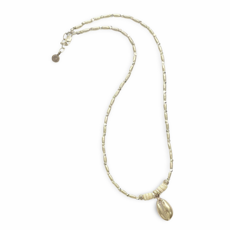 Hill Tribe Silver Necklace - Cowrie Shell