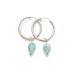 Drops of the Ocean Earrings- Larimar