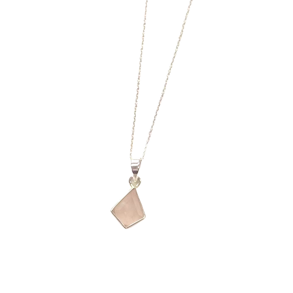 Geo Necklace - Rose Quartz