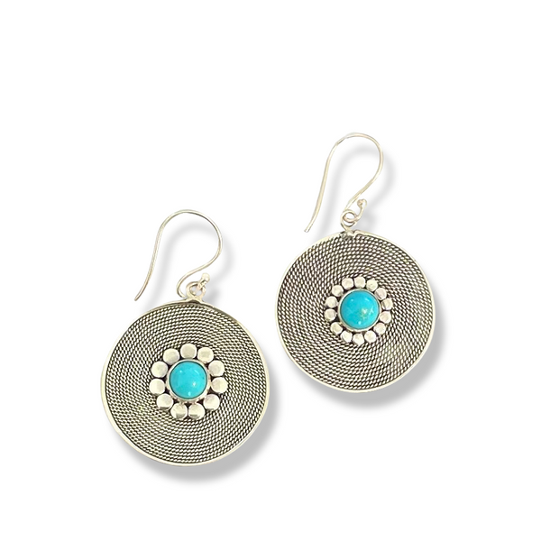 Sterling Silver Earring - Warrior Turquoise
