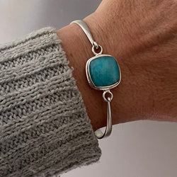 Clarity Sterling Silver Bracelet - Amazonite