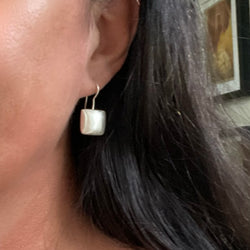 Sterling Silver Earrings - Brushed Squares