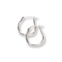 Oval Liquid Hoops - Sterling Silver