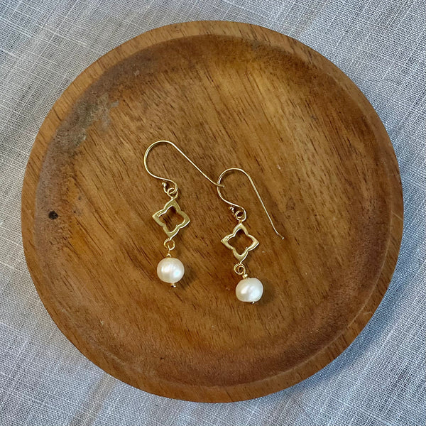 14k Gold Vermeil Earrings - Pearls