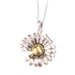 Sterling Silver Necklace - Sunflower