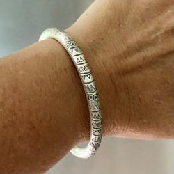 Solid Hilltribe Silver Bangle - Eclectic
