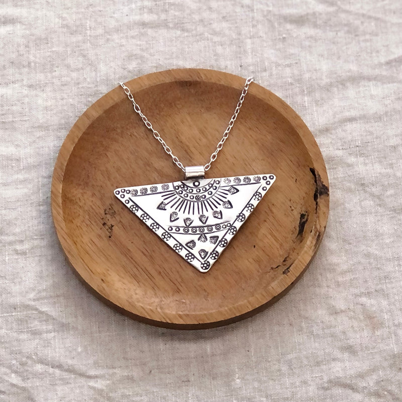 Hill Tribe Silver Necklace - Aztec