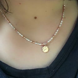Rose Gold + Sterling Silver Necklace - Delilah