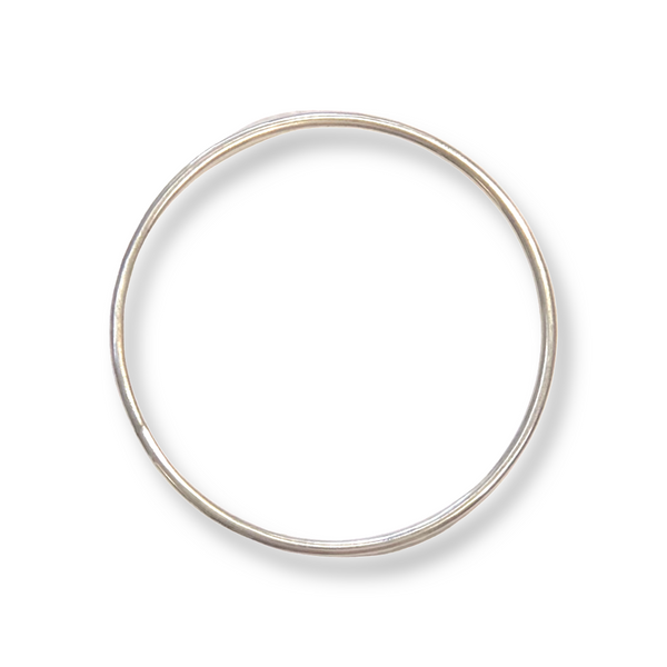 Hammered Simplicity Sterling Silver Bangle - 3mm