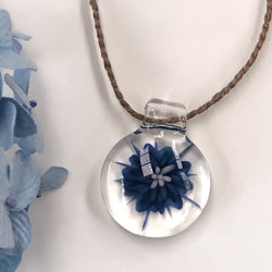 Cobalt Blue  Handblown Glass Pendant
