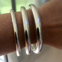 Sterling Silver Bangle - Simplicity (70mm diameter).