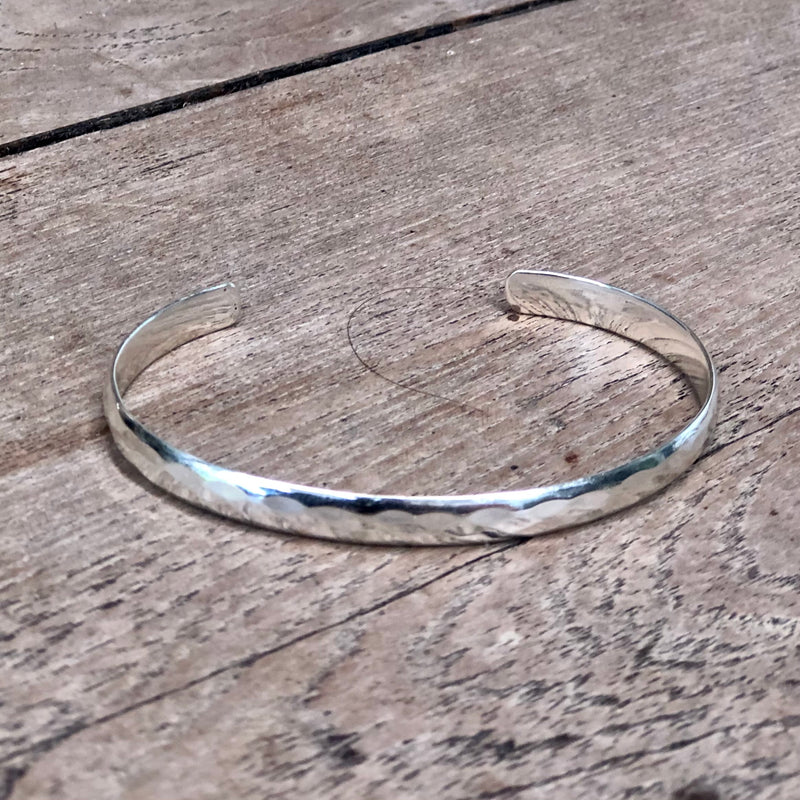 Hammered Cuff Bracelet - Small (6mm thick)