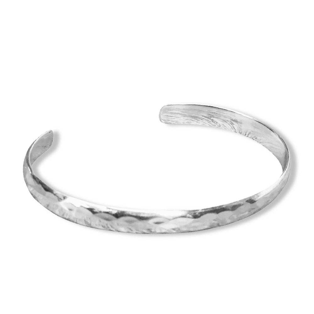 Hammered Cuff Bracelet - Small (6mm thick) – Tribe and Hunt