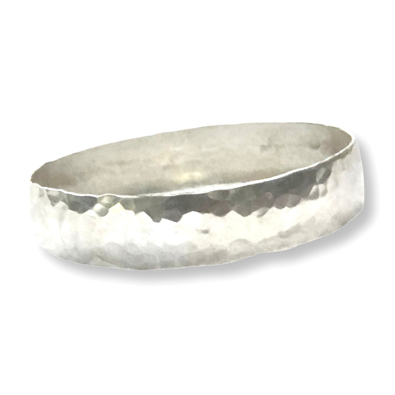Asabi women's hammered 925 silver rounded bangle bracelet Asabi women's hammered 925 silver rounded bangle bracelet
