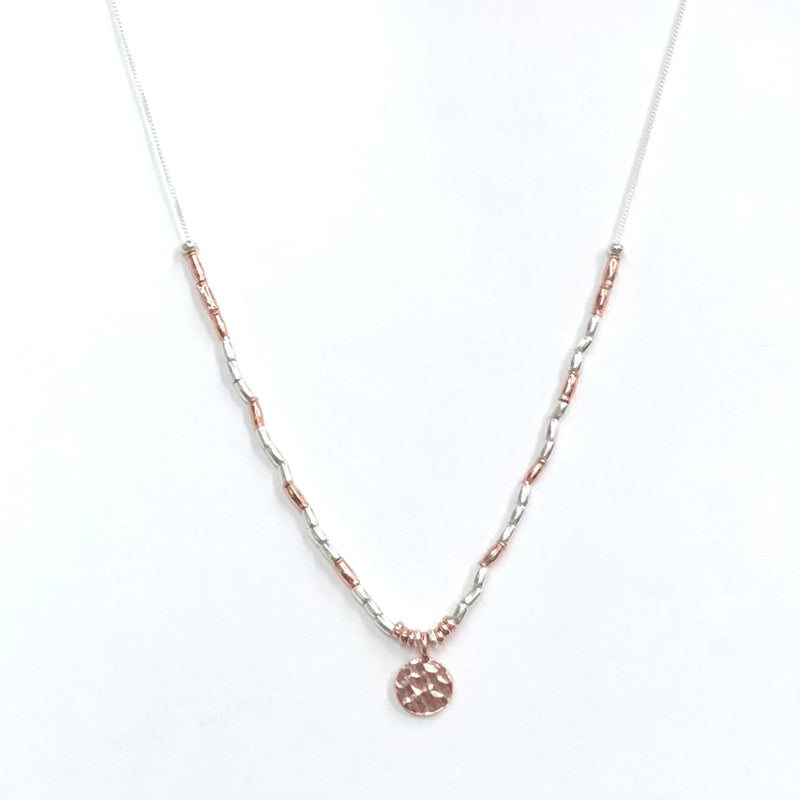 Rose Gold + Sterling Silver Necklace - Delilah