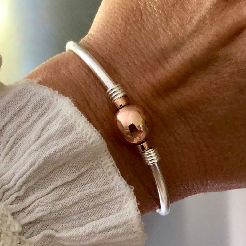 Hill Tribe Silver Bracelet Rose Golden Tribe and Hunt