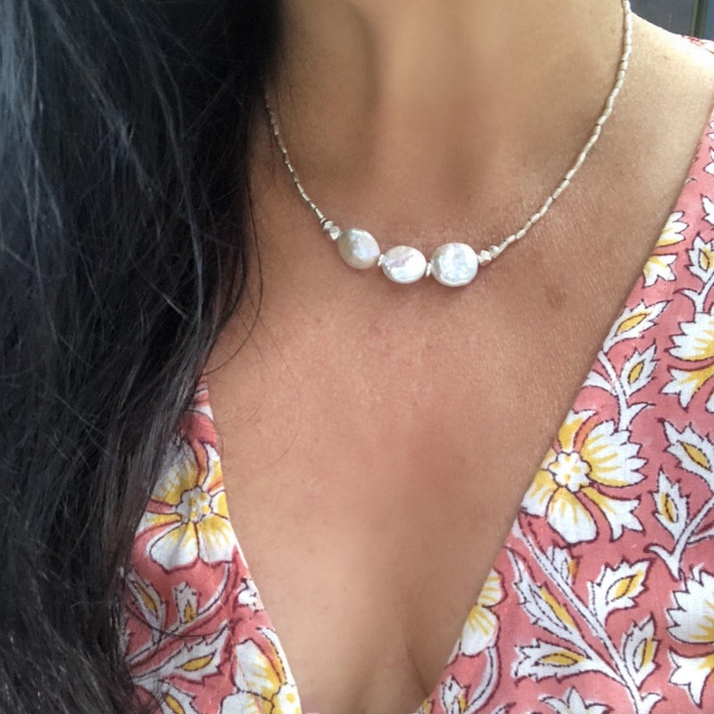 Hilltribe Silver Necklace - Pearls of Wisdom