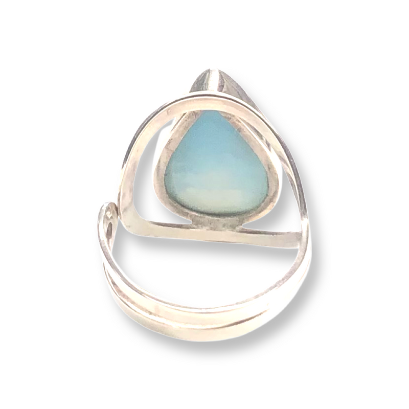 Adjustable Sterling Silver Ring - Larimar