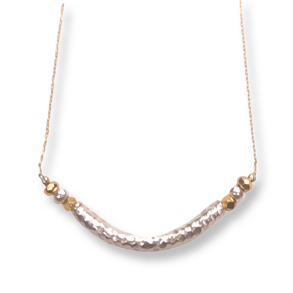Hilltribe Silver and Gold Necklace - Elegance