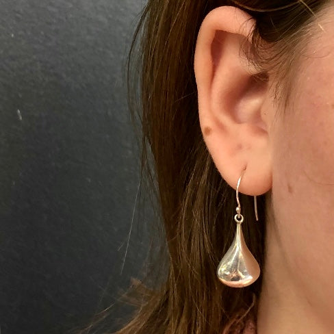 Sterling Silver Teardrop Earrings - Large