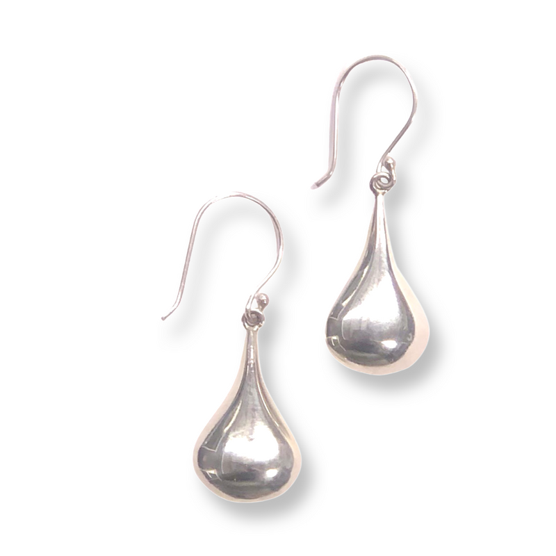 Sterling Silver Teardrop Earrings - Large
