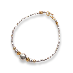 Hill Tribe Silver and Gold Bracelet - Elegance